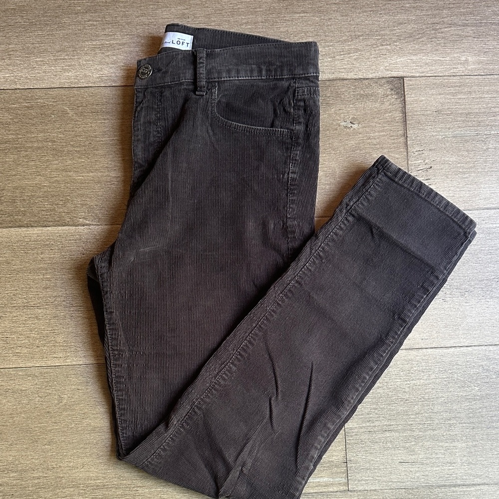 LOFT Dark Gray Corduroy Pants